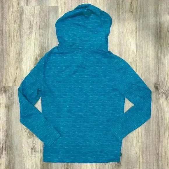 Hollister Lightweight Pullover Hoodie Turquoise Long Sleeve Shirt Size M - Picture 7 of 7